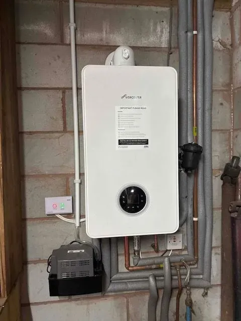 Wolverhampton team performing boiler installation