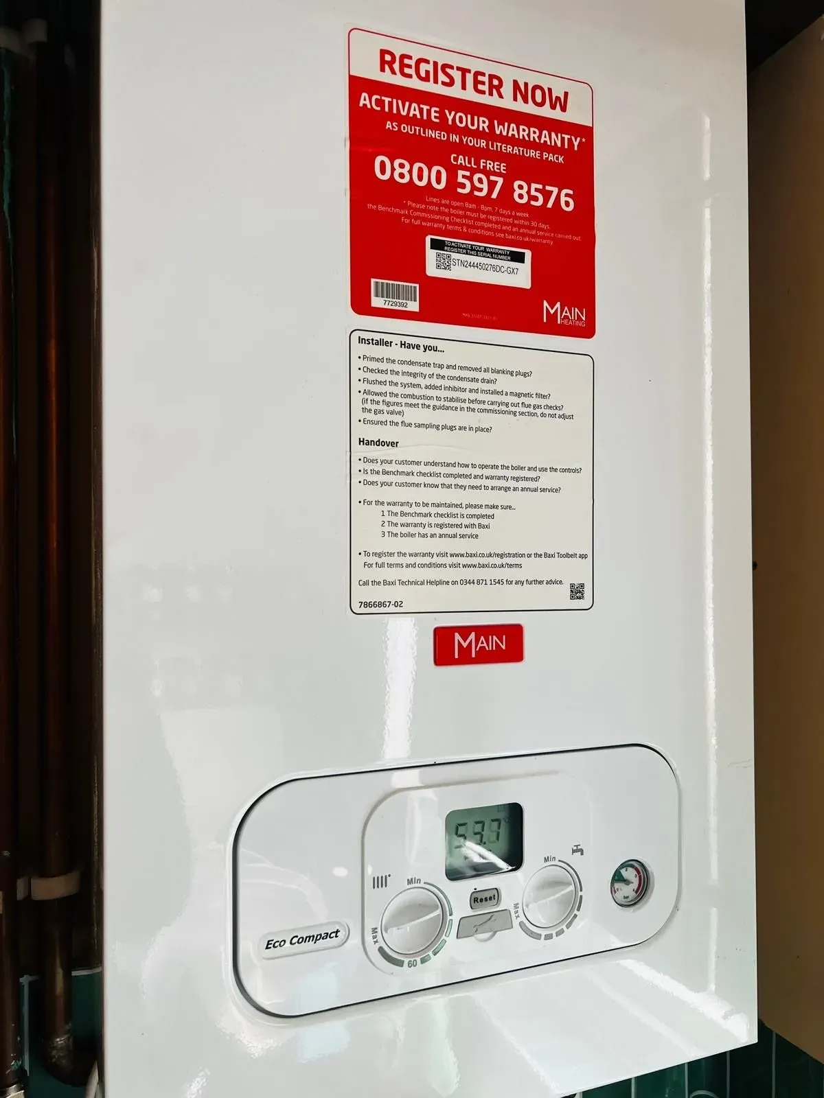 Central heating installation image background image