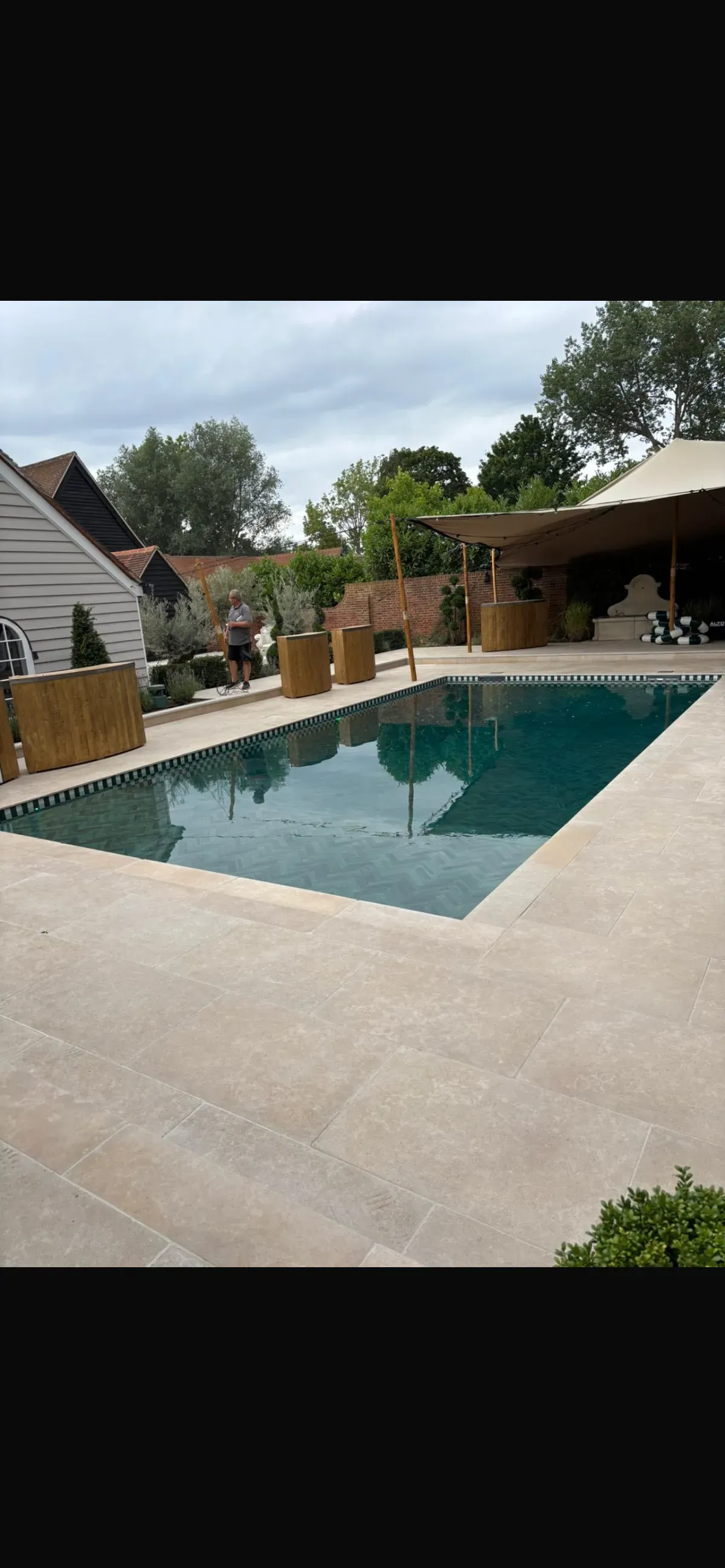 Pool opening image background image