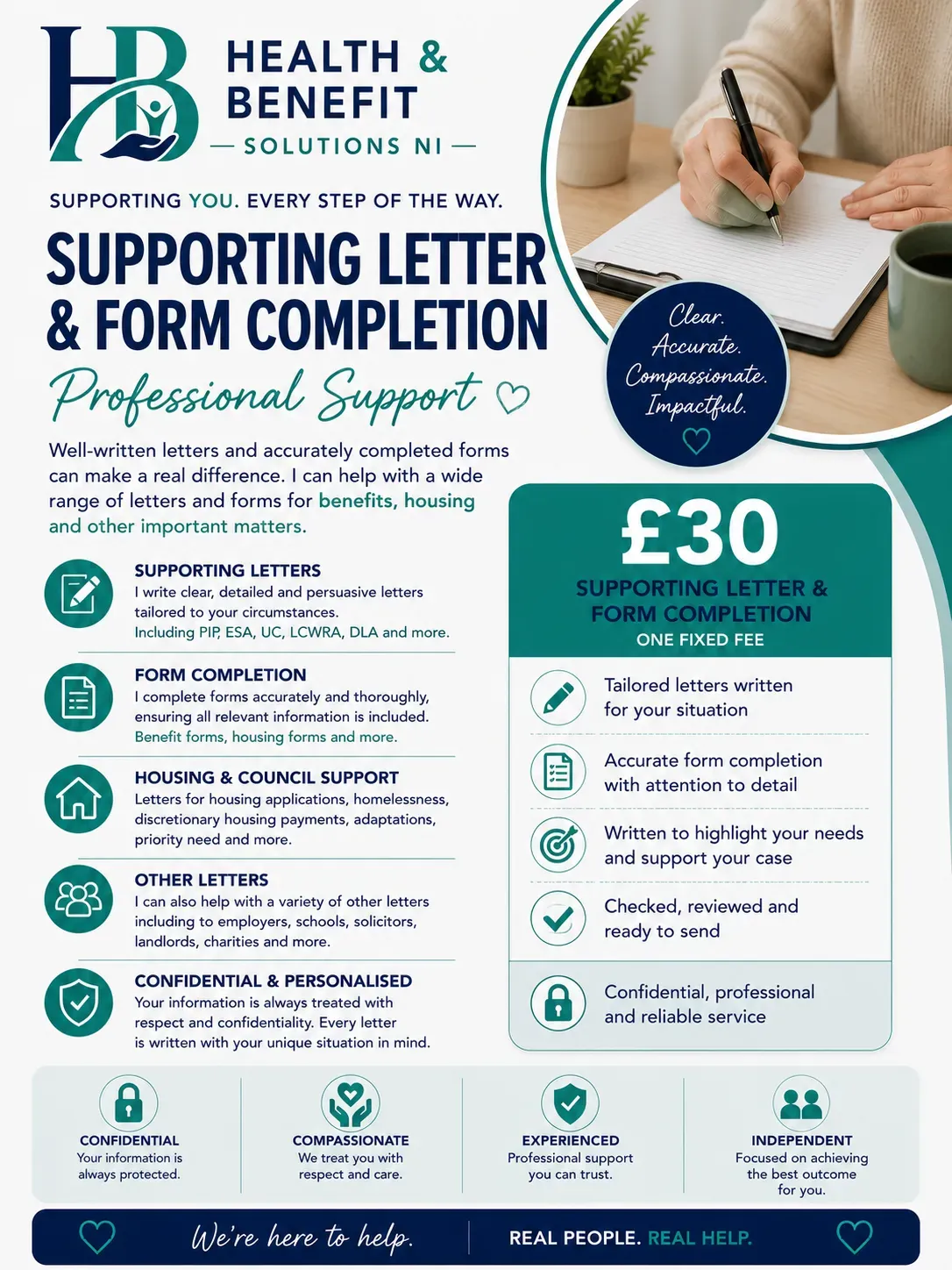 Supporting Letter & Form Completion image background image