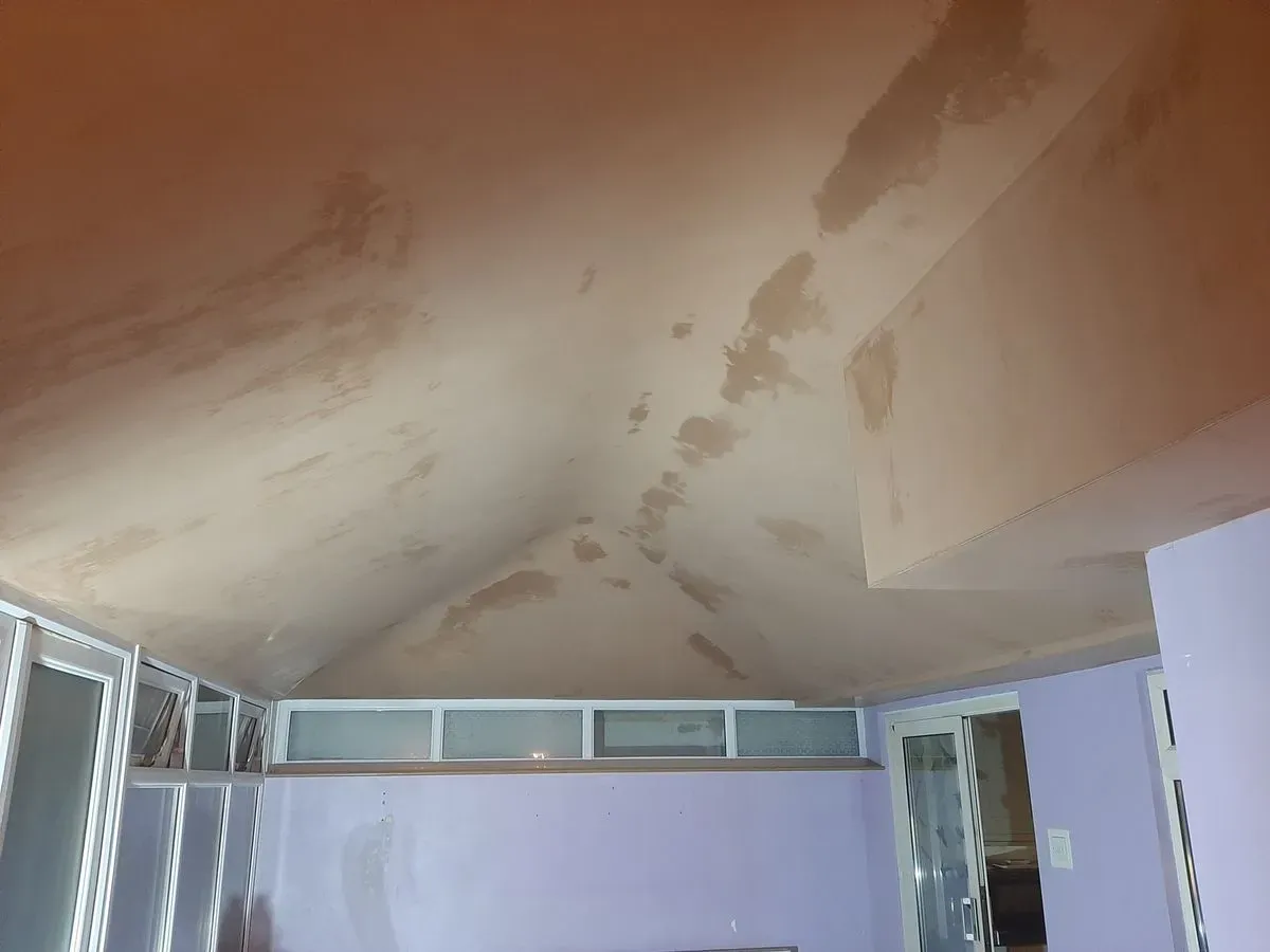 Before and after of damp treatment in Long Bennington