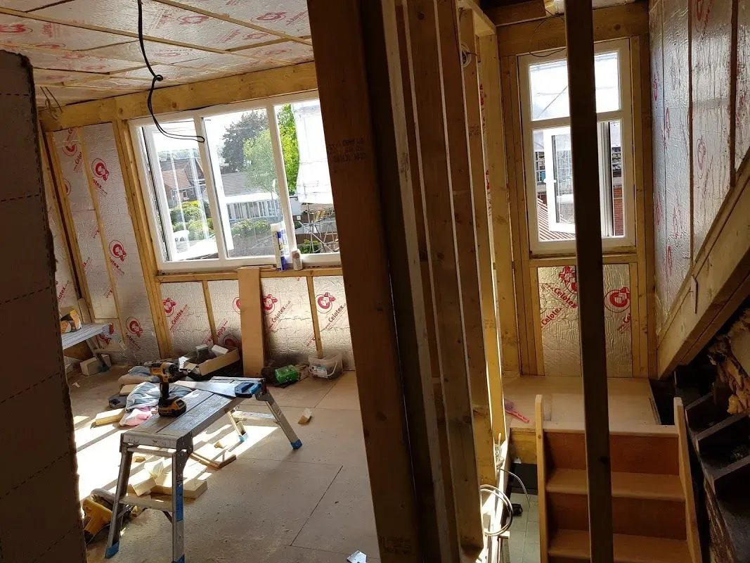 Garage conversion specialist in Midanbury job in progress