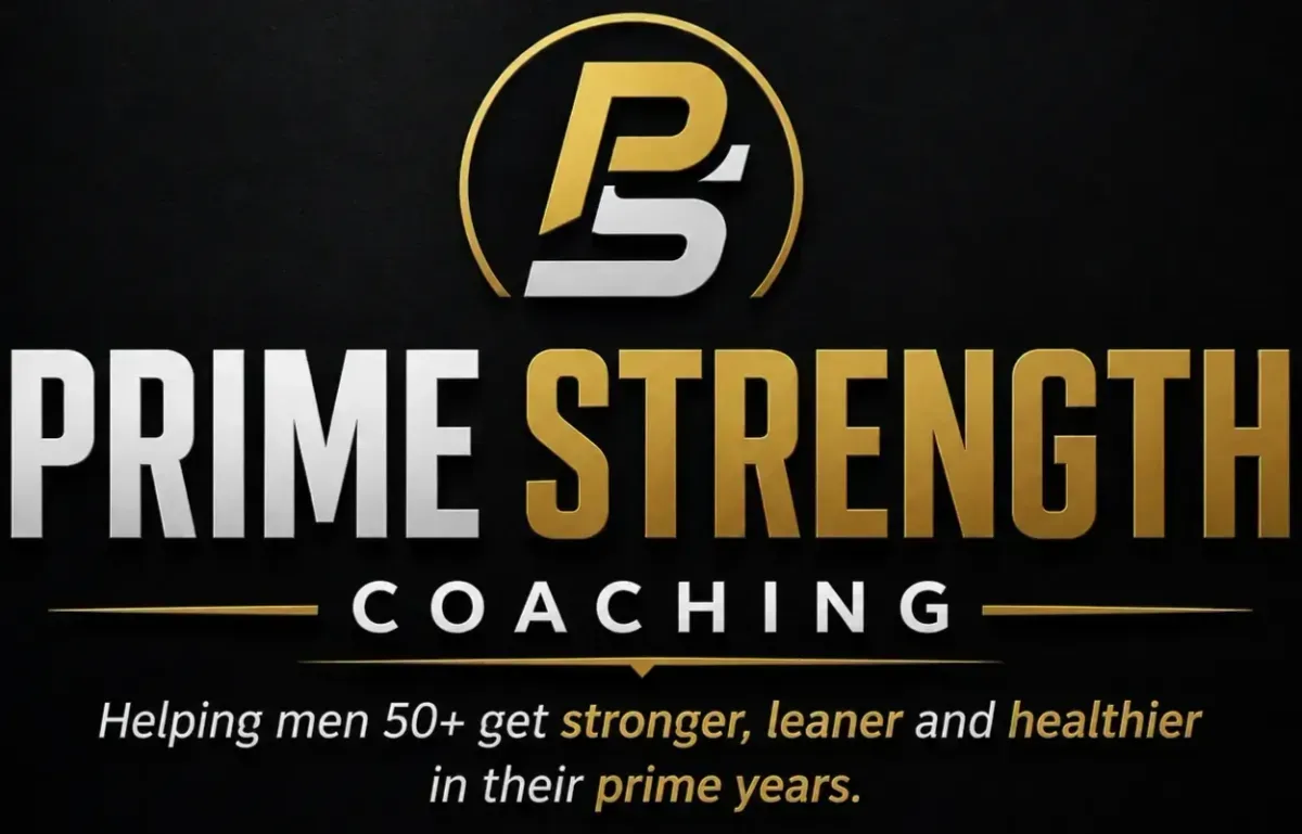 Prime Strength Coaching " Helping men 50+ get stronger, leaner and healthier in their prime years" logo