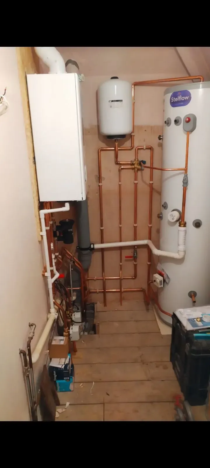 Central heating installation image background image