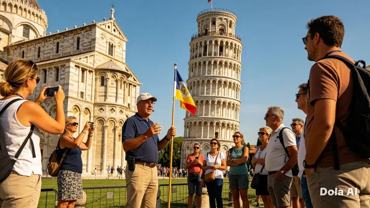 Tour guiding image background image