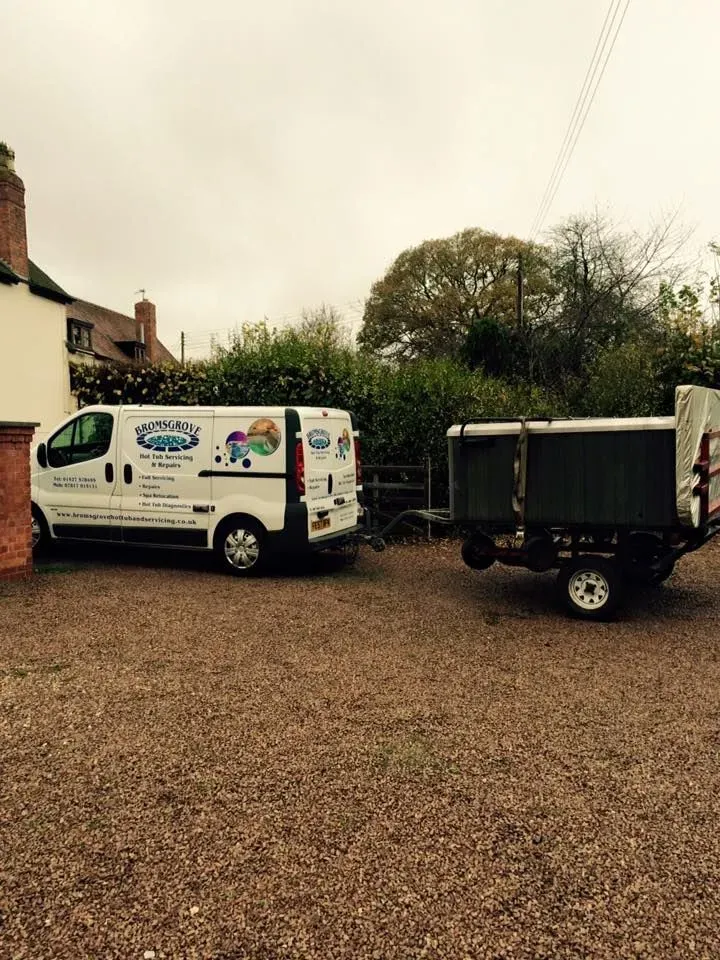 Before and after hot tub repair in Redditch