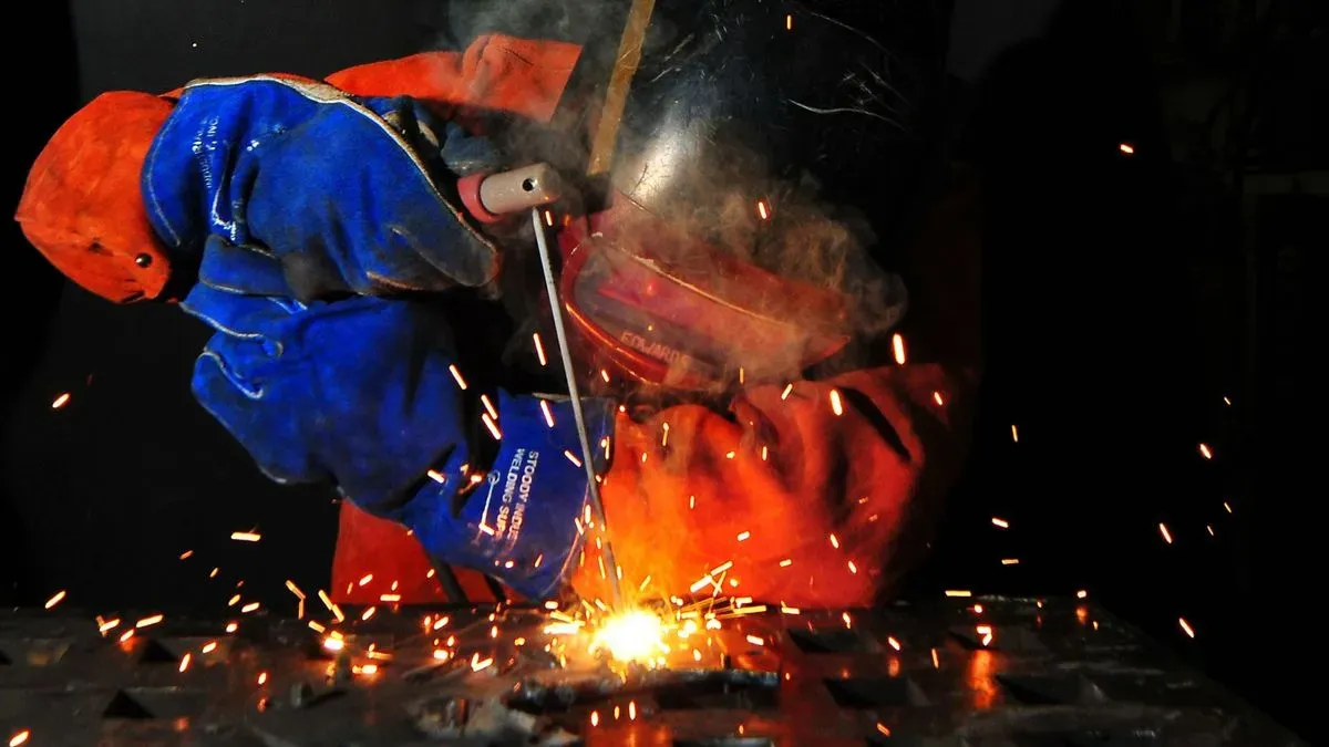 Arc welding process in Welwyn workshop