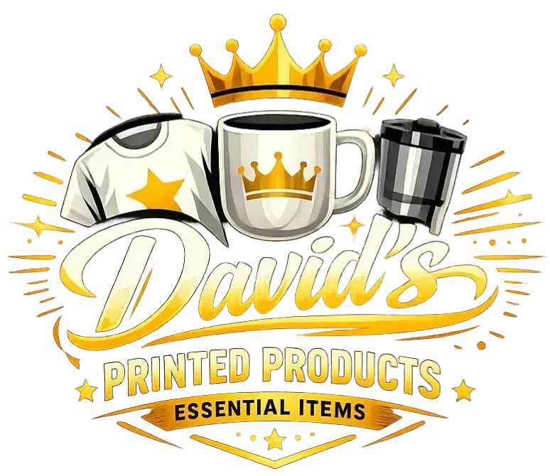 David's printed products essential items  logo