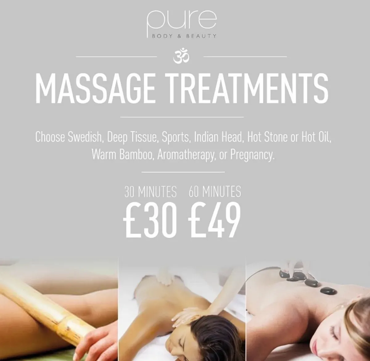 Facial treatments image background image