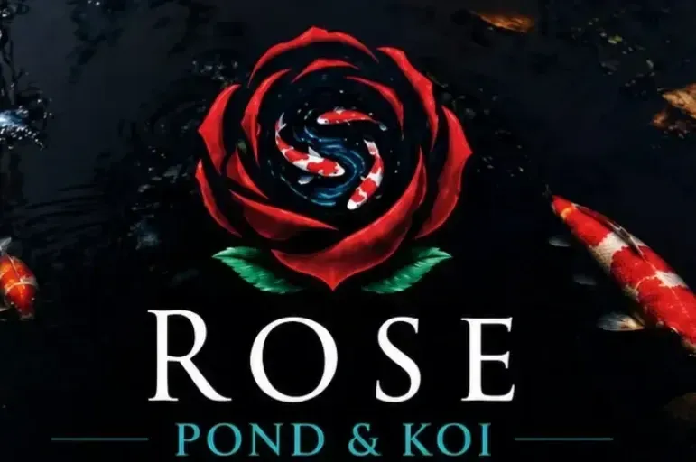 Rose pond and koi  logo