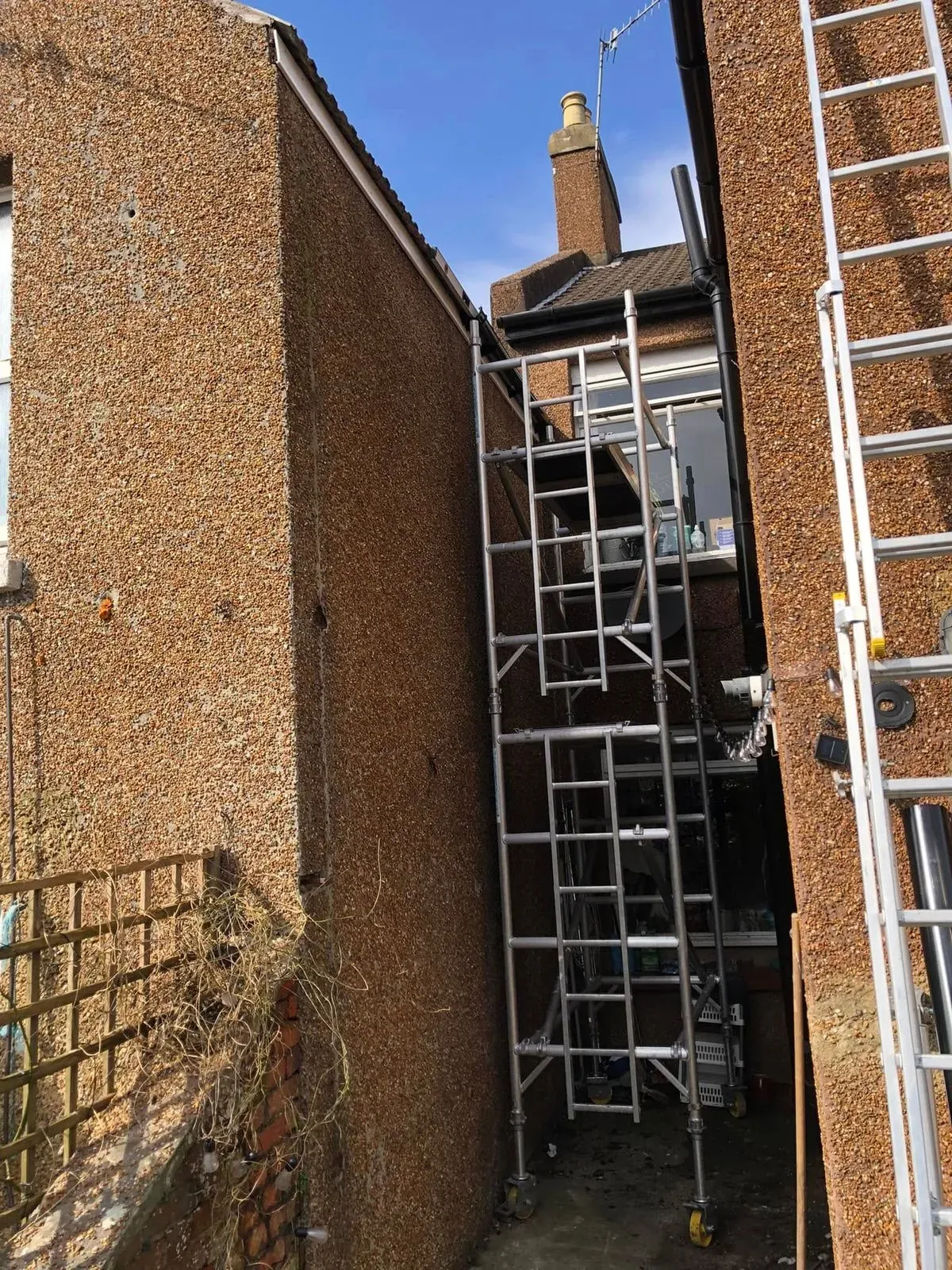 Tile roof installation image background image