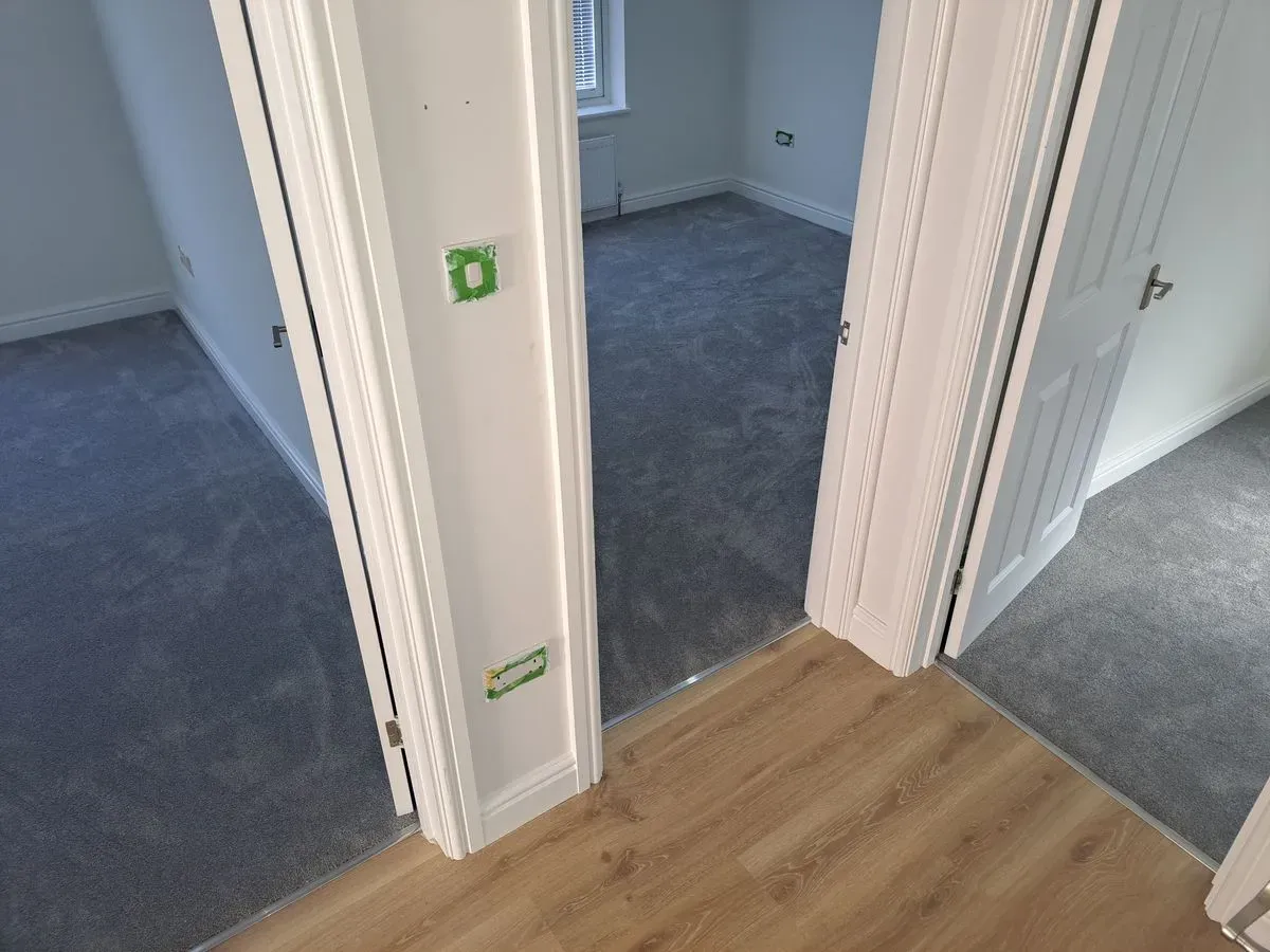 Finished carpet installation in a bright Fareham bedroom