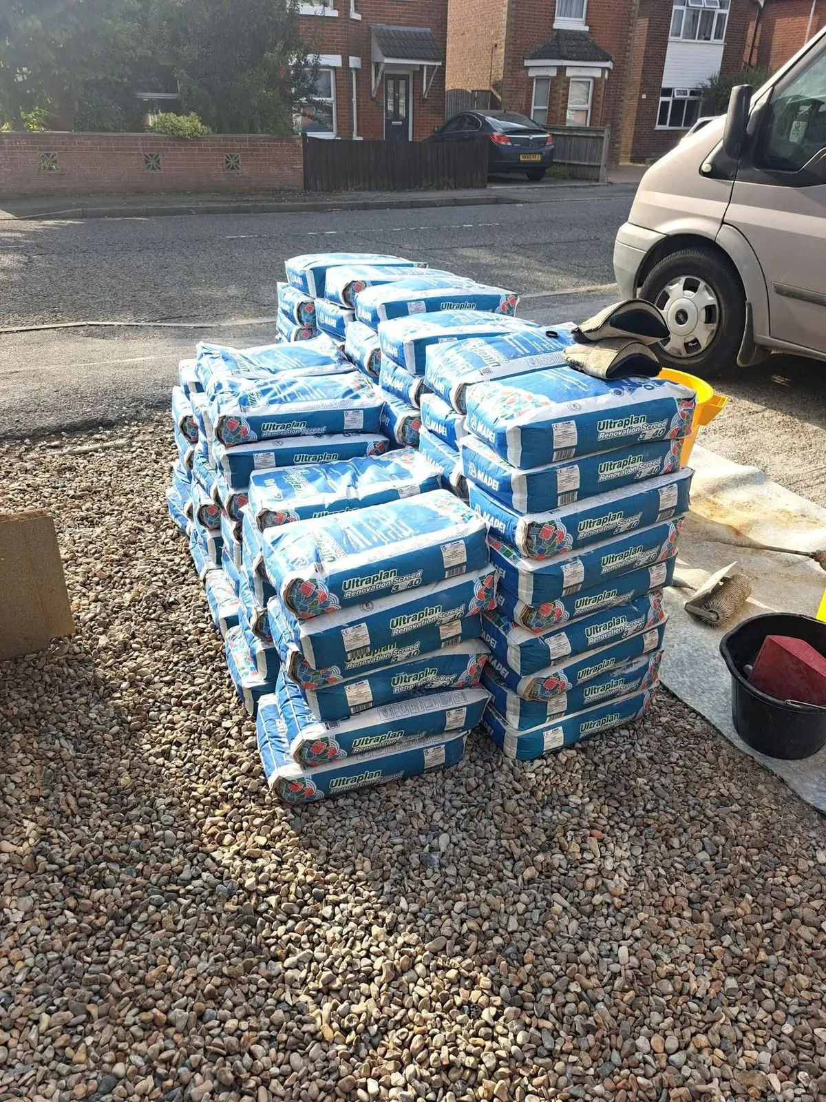Luxury vinyl tiles being laid in a Cosham property