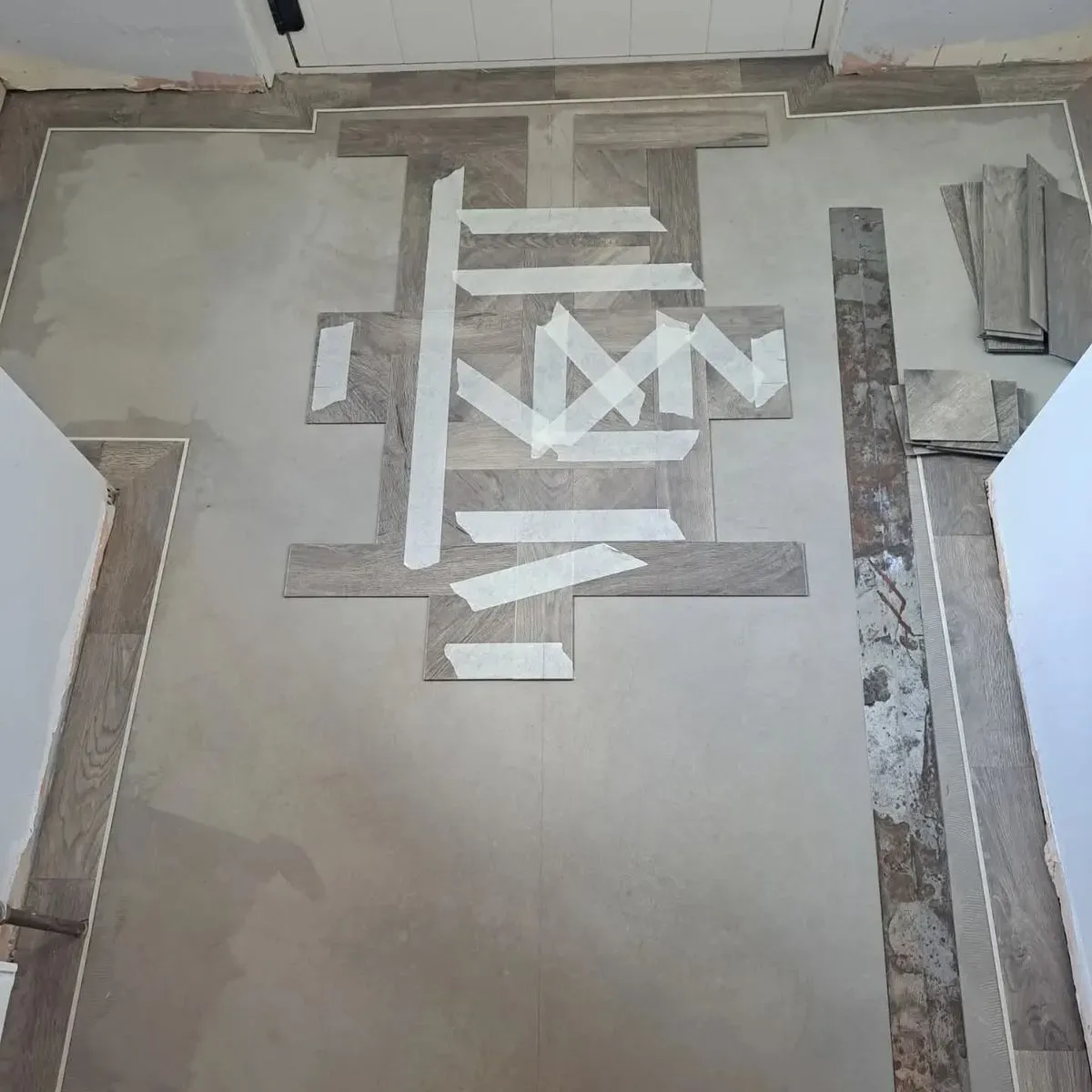 LVT flooring detail showcasing wood effect in a Fareham property
