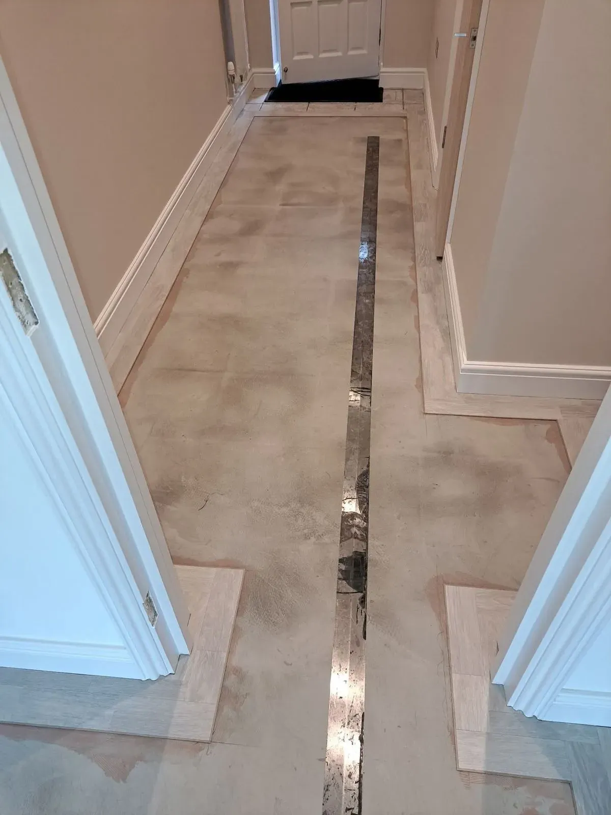 Laminate flooring installation in progress at a Fareham residence