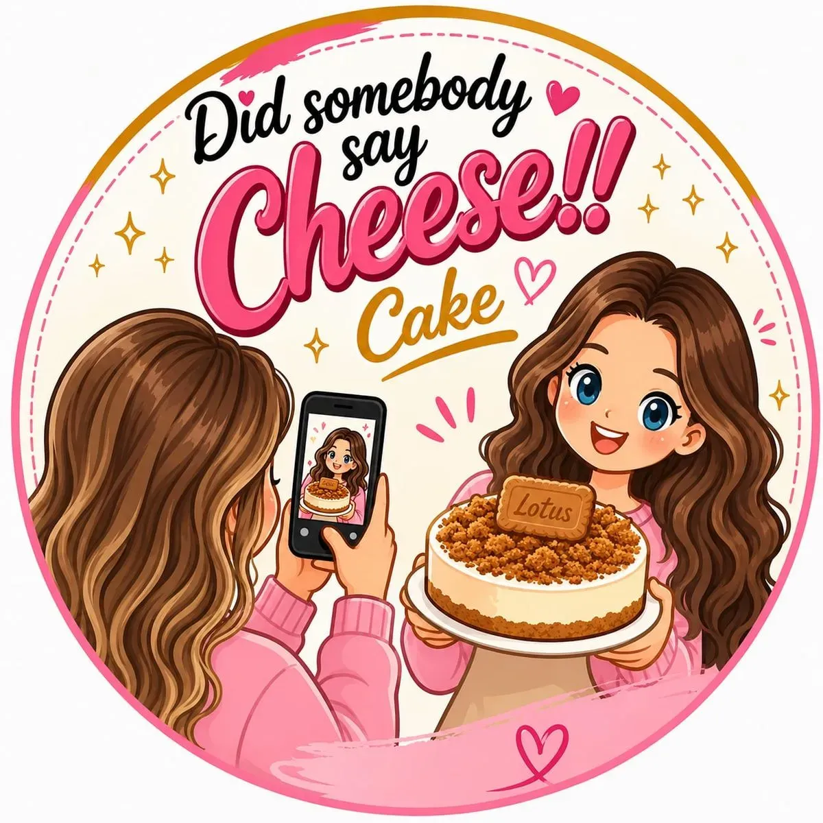 Did somebody say cheese cake  logo