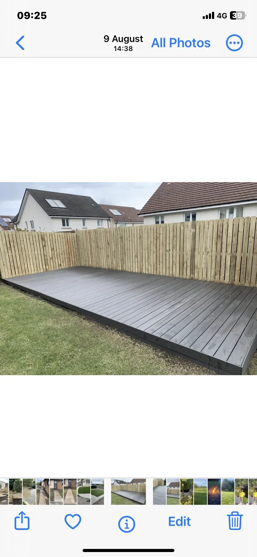 Fence deck Powerwashing artificial grass image background image