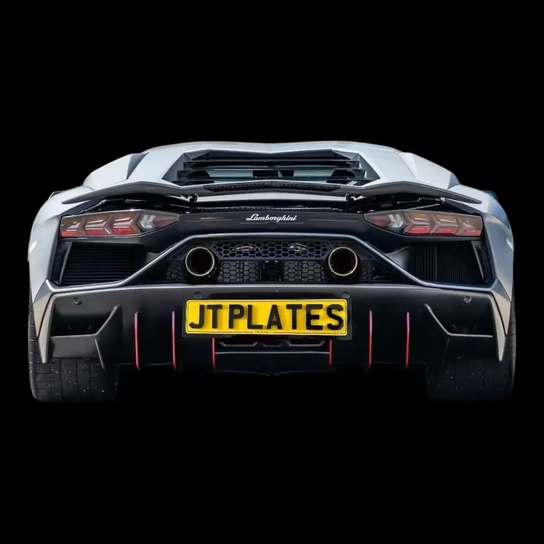  Standard plate featuring bevel lettering, set on a vibrant teal background