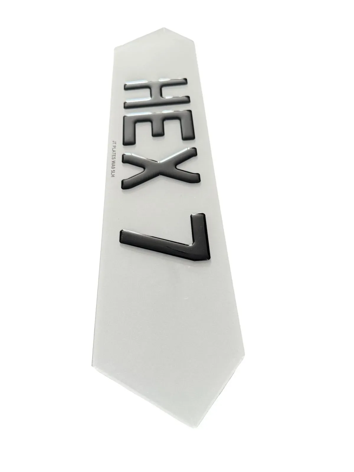 Customer consulting with JT Plates staff about 3D gel number plates in Merseyside