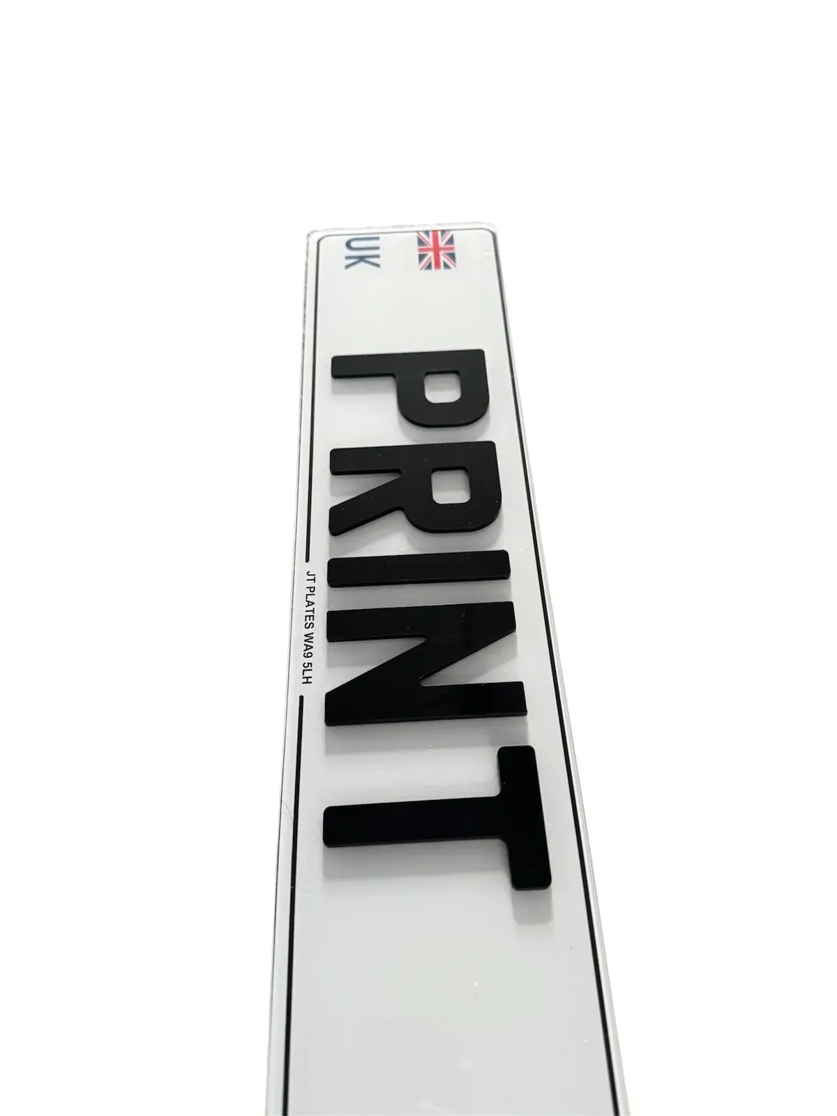 3D gel number plates being crafted by the JT Plates team