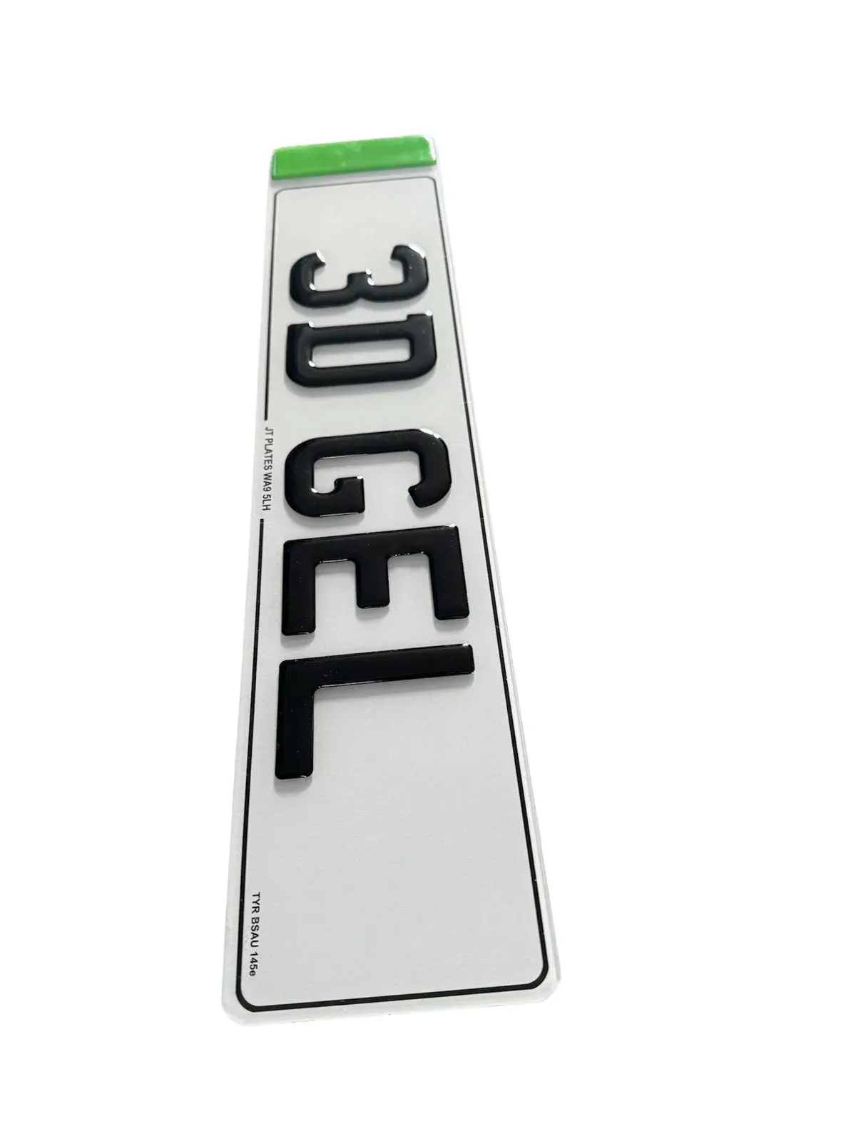 3D gel number plates installation at a Merseyside garage