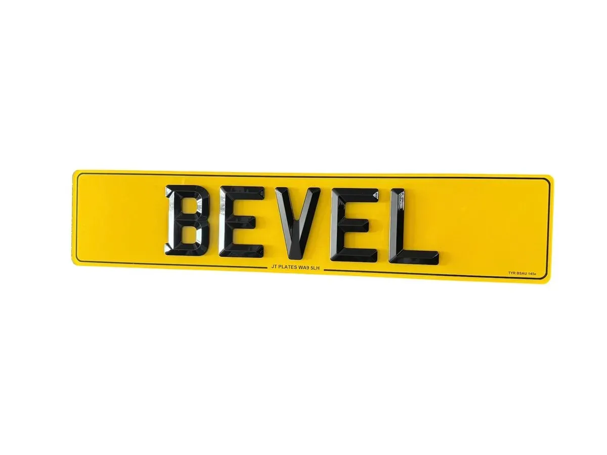 Close-up of custom number plate design in Liverpool