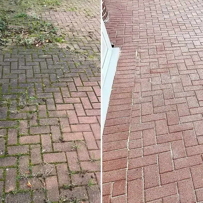 Block paving cleaning image