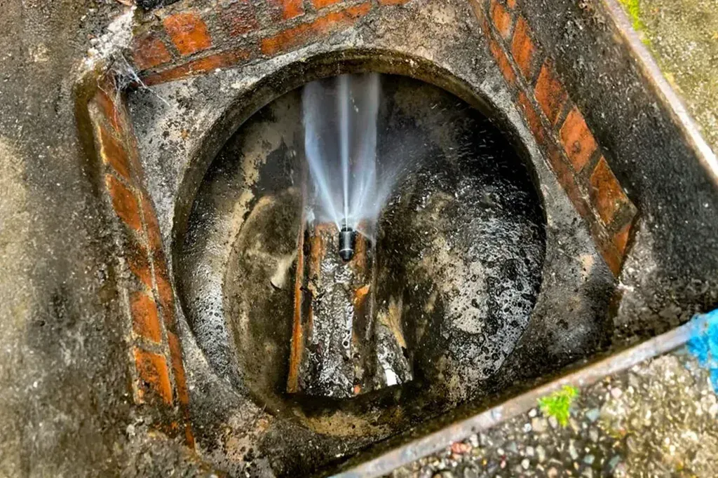 Drain jetting image background image