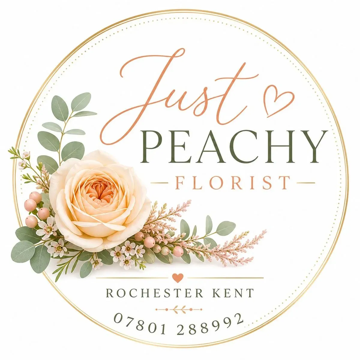 Justpeachyflorist@outlook.com logo