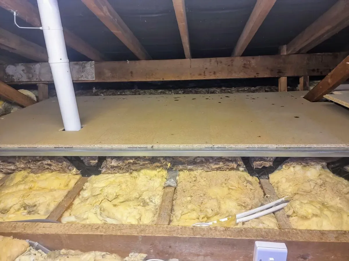 Raised loft boarding system installed
