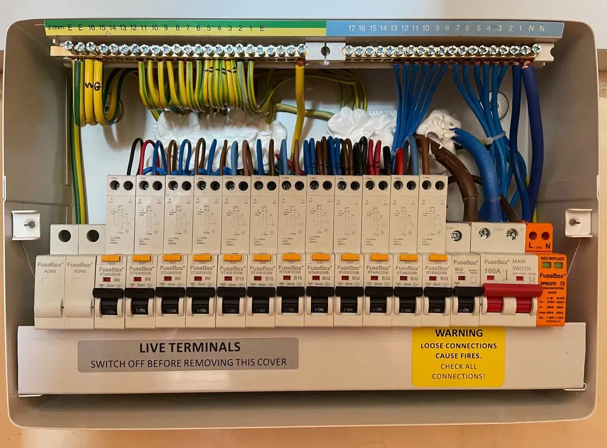 Electrical work for kitchen and bathroom image background image