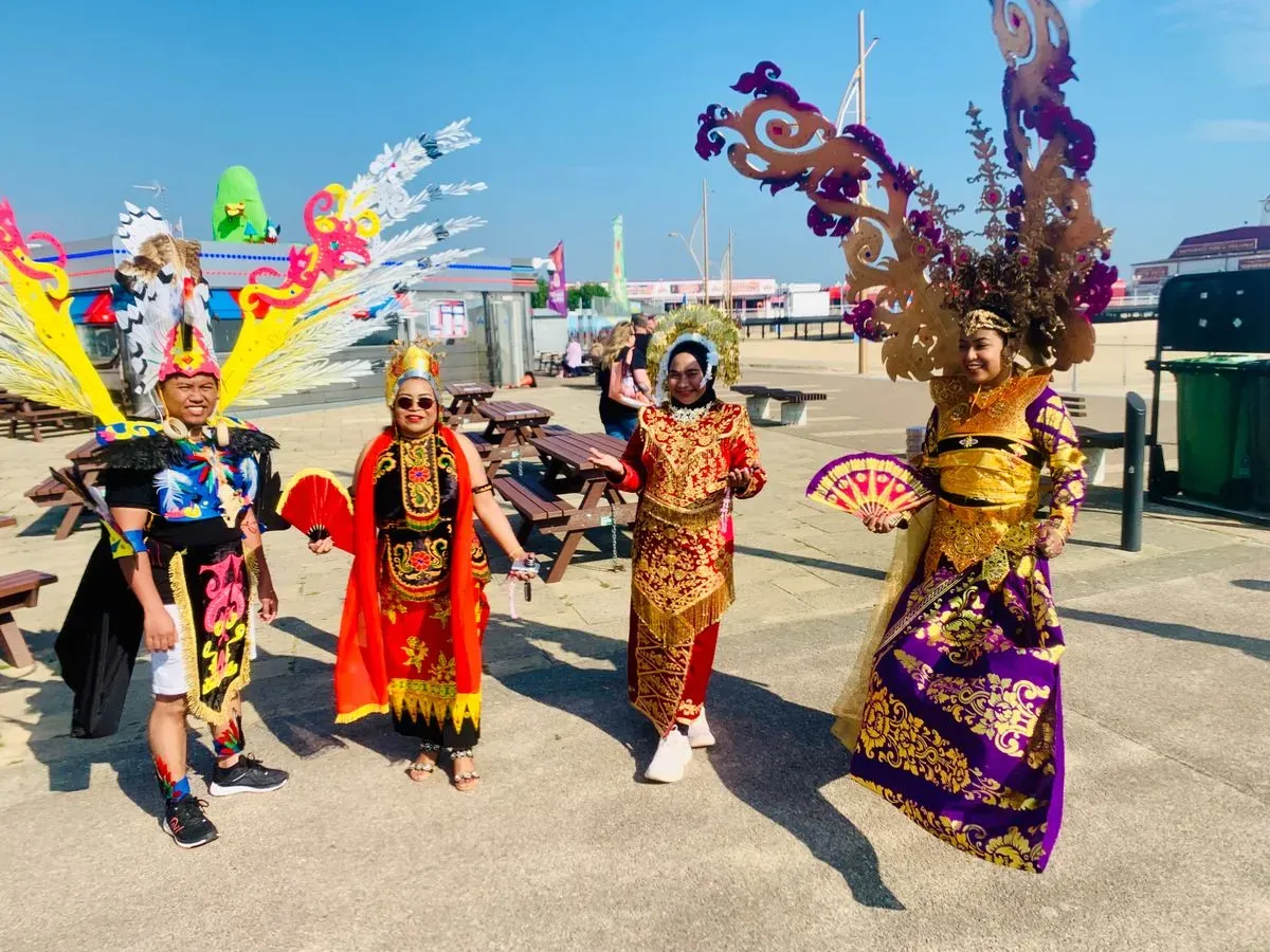 Design costume for carnival image background image
