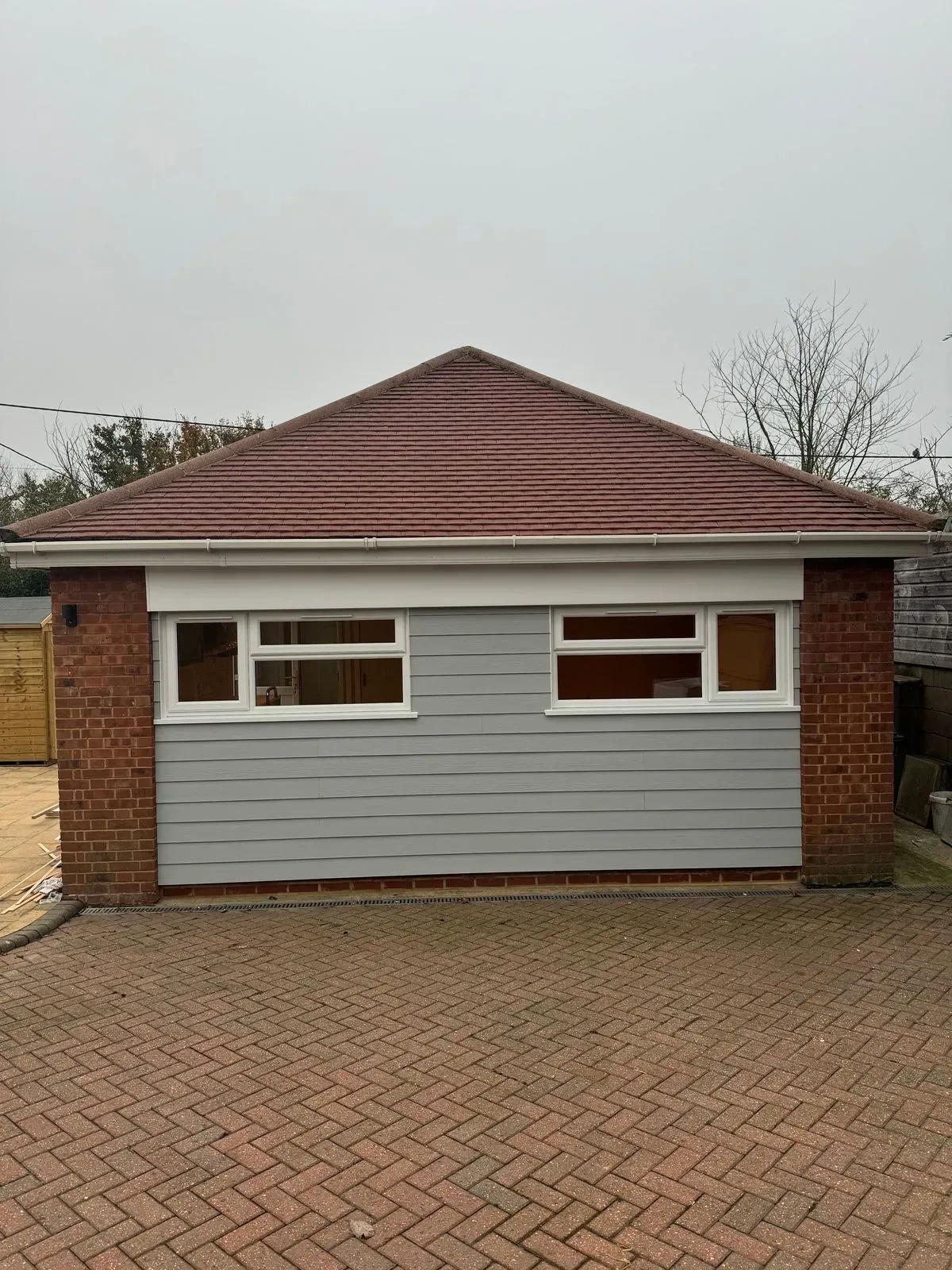 Stylish block paving driveway in Billericay residential area