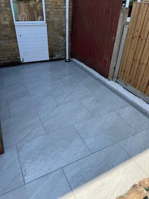 Natural stone patio in Billericay