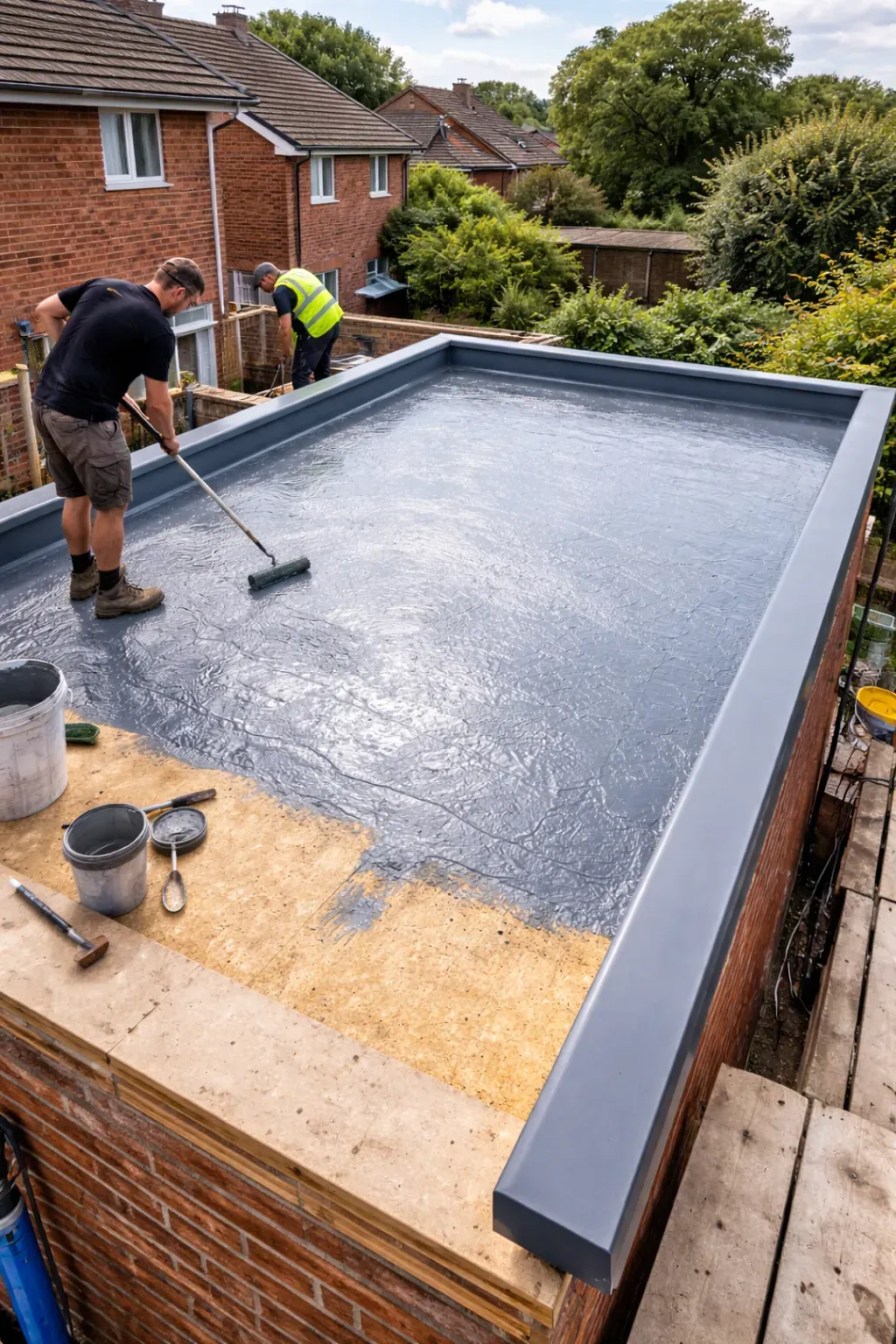 Flat roof replacement in Hampton Hill