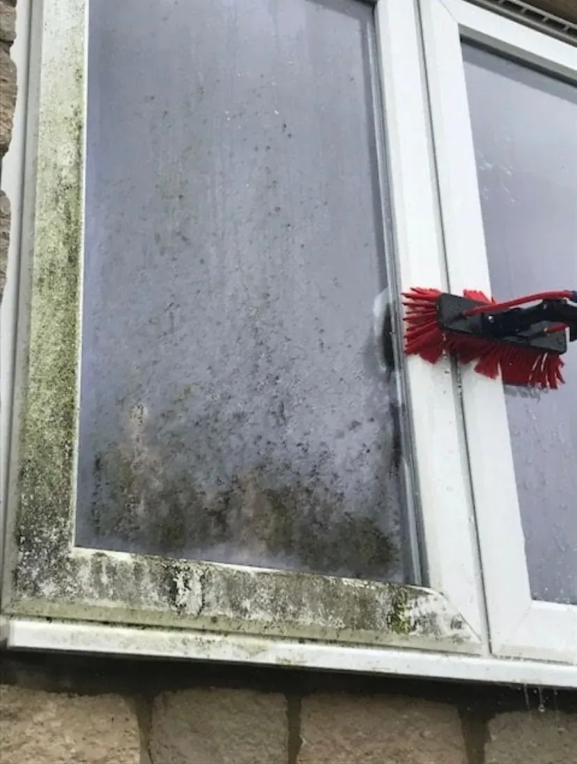 Window frame cleaning image
