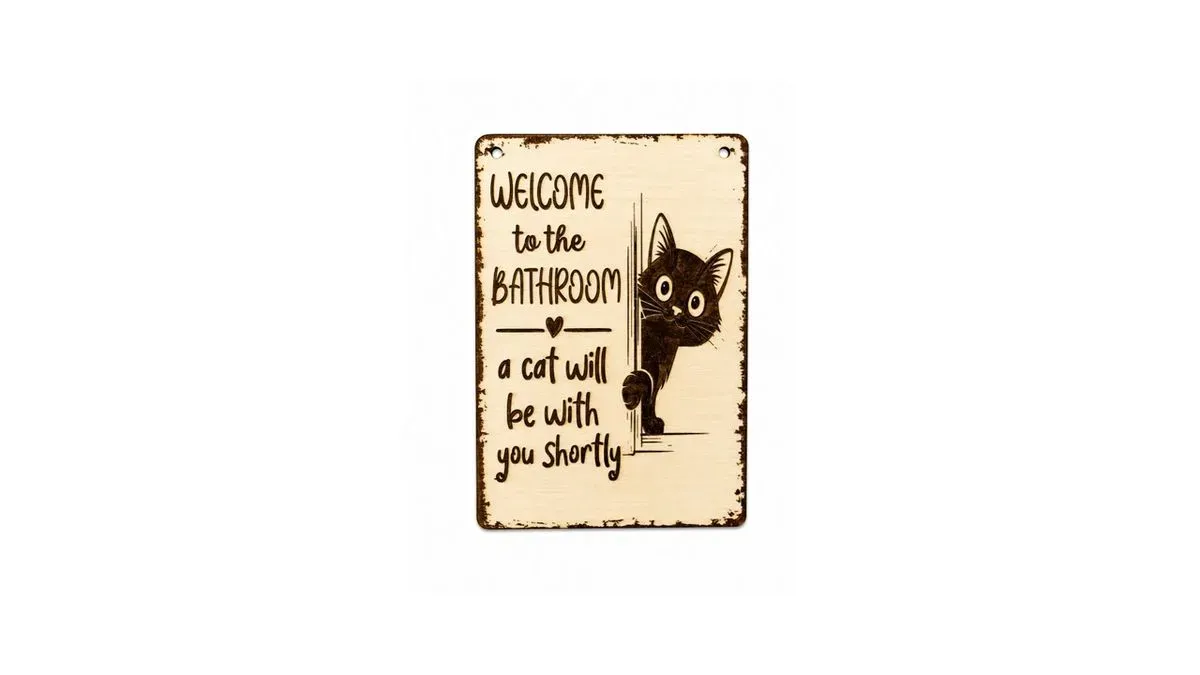 8211231699669-x0kkndp52abgg4sf5tb0ah-Cat-Welcome-Humorous-Bathroom-Wall-Sign--3- thumbnail image