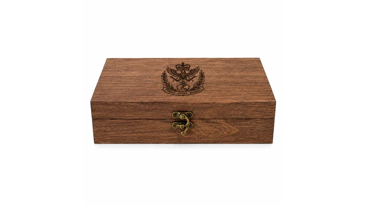 British Military Personalised Wooden Keepsake Box – Handmade Service Keepsake | Heritage Collection thumbnail