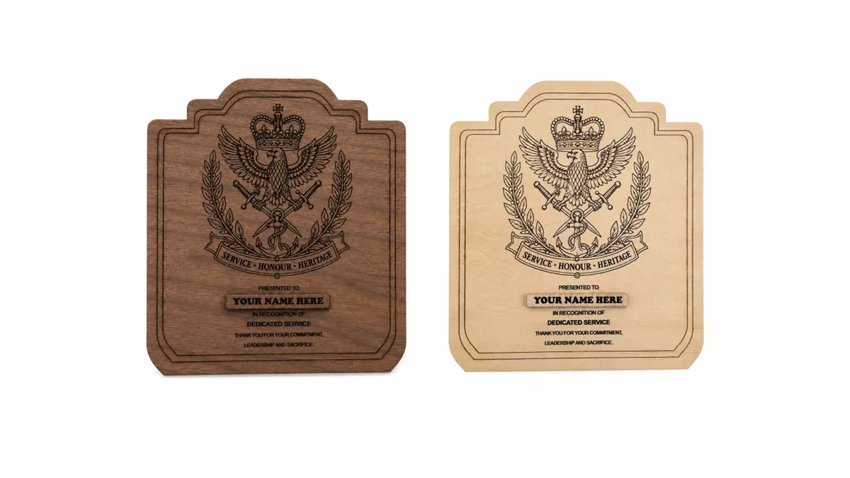 British Military Veteran Personalised Wooden Wall Plaque – Handmade Service Keepsake | Heritage Collection thumbnail