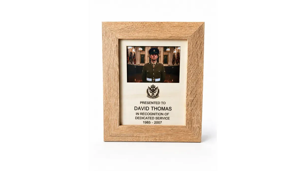 British Military Veteran Personalised Wooden Picture Frame – Handmade Service Keepsake | Heritage Collection Product thumbnail