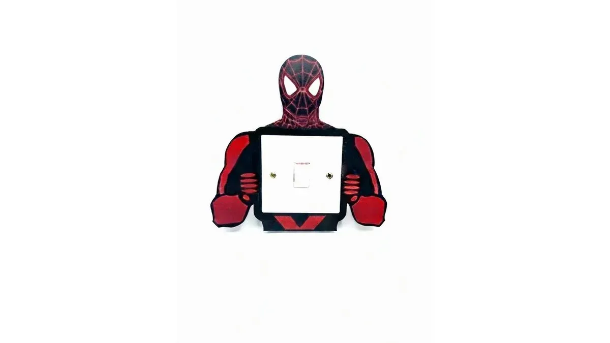 8213399699155-sugf14d8ia8m37bgnljx-Spider-Man-Miles-Morales-large-Inspired-Light-Switch-Cover-Handmade-Wooden-Kids-Bedroom-Wall-Decor--3- thumbnail image