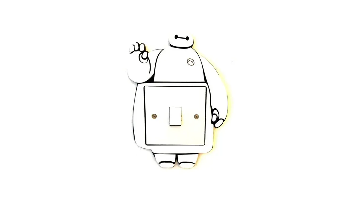 8216650188431-dm305tpid9crs70h762u8-Light-Switch-Frame-Baymax-Handmade-Wooden--2- thumbnail image