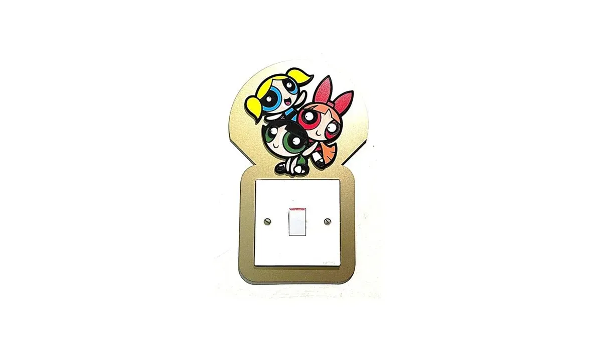 8216735153404-alcbr48gjdroxzebfexngn-Light-Switch-Frame-Powerpuff-Girls-Handmade-Wooden--1- thumbnail image