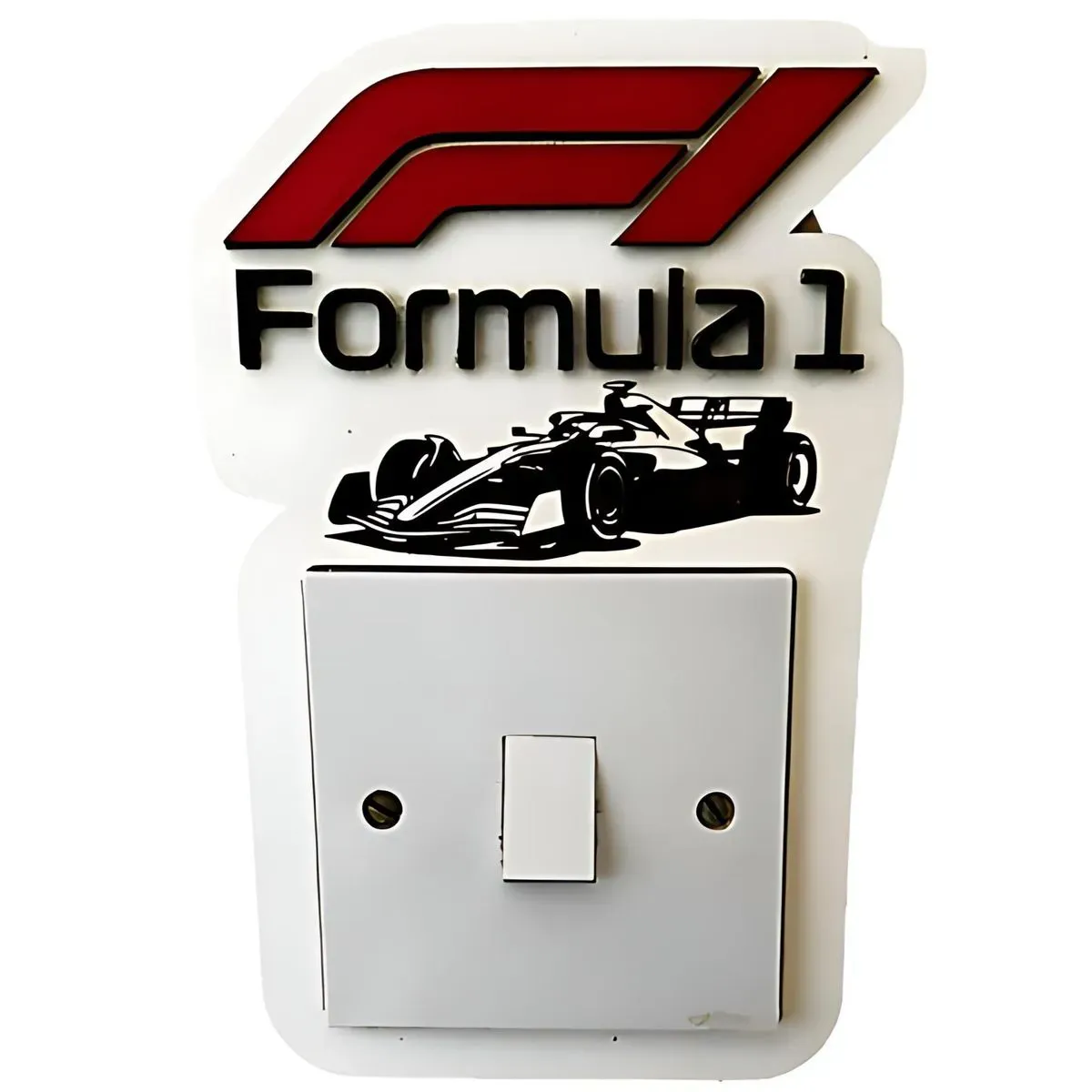 F1 Inspired Light Switch Cover – Handmade Wooden Racing Bedroom Wall Decor | Fits UK Standard Light Switches thumbnail
