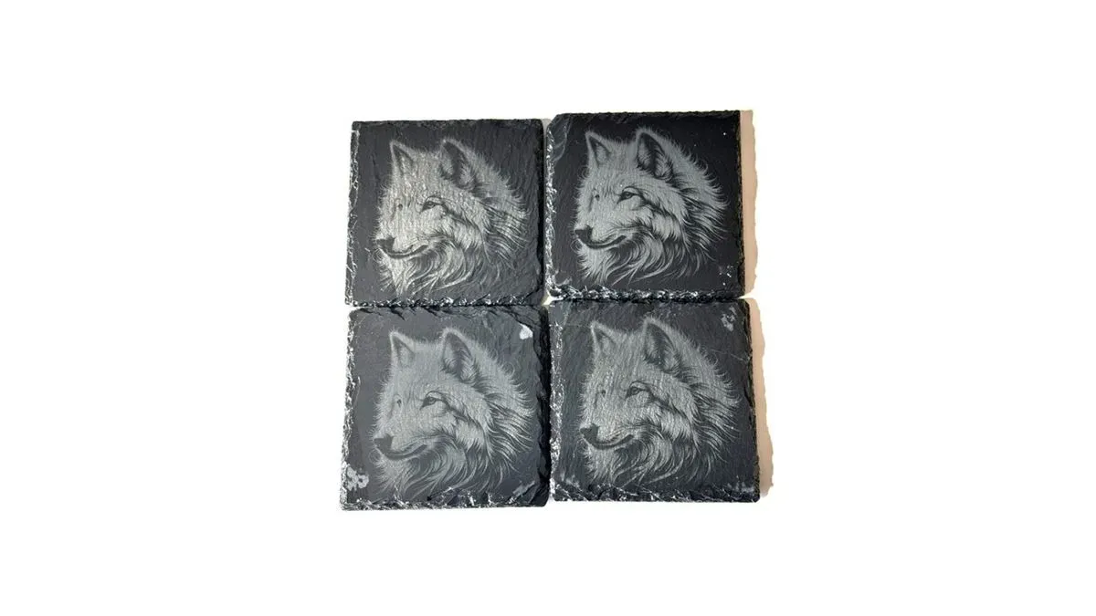 8218755358080-g506gb2fptnj62fe31q2m-Slate-Coasters---Wolf-Face-4-set---Small thumbnail image