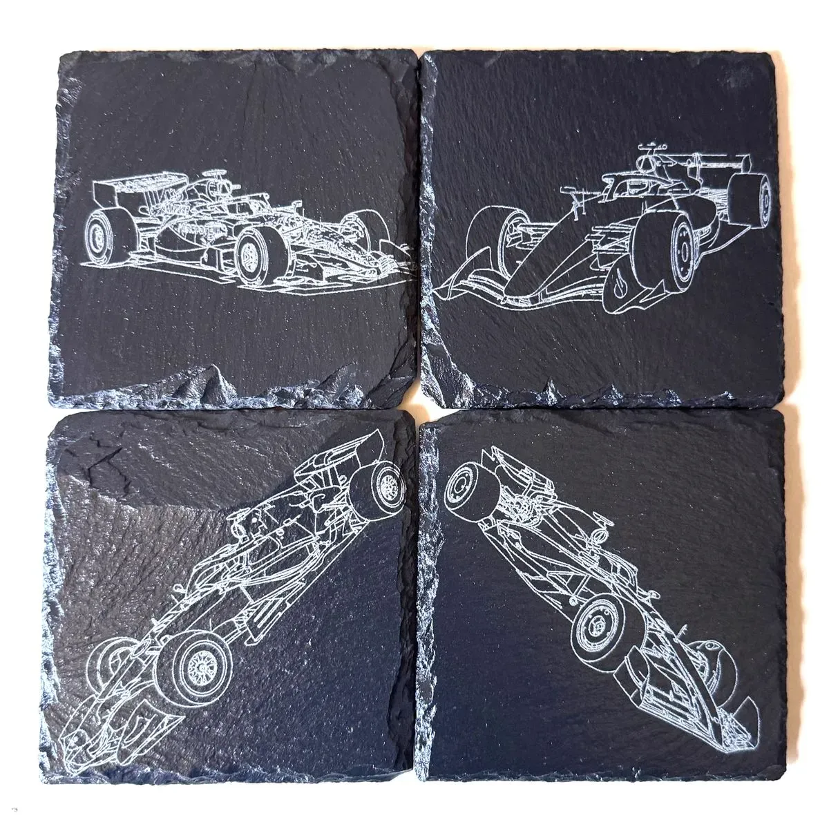 8222804079013-h85of4tb6rgmbq6e6y6jt-Slate-Coasters---F1-Cars-4-set---Square thumbnail image