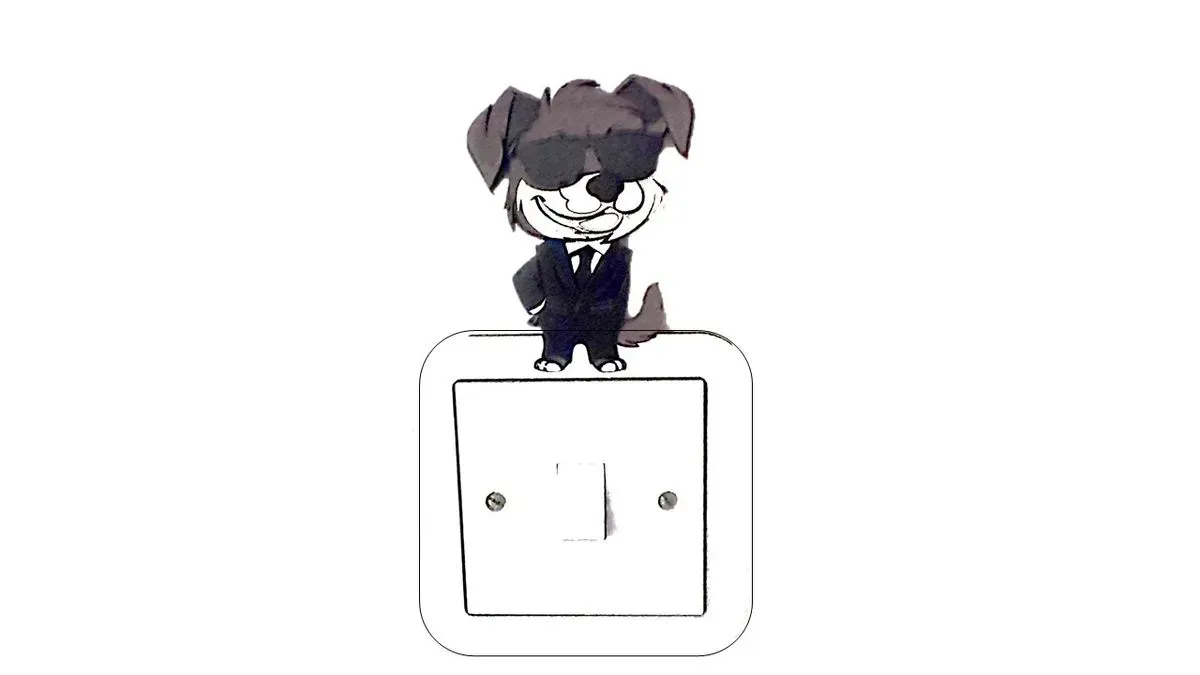 8223582624341-b0ubm1j7q2n9rftz5385q-Light-Switch-Frame---Cool-Dude-Dog-Small thumbnail image