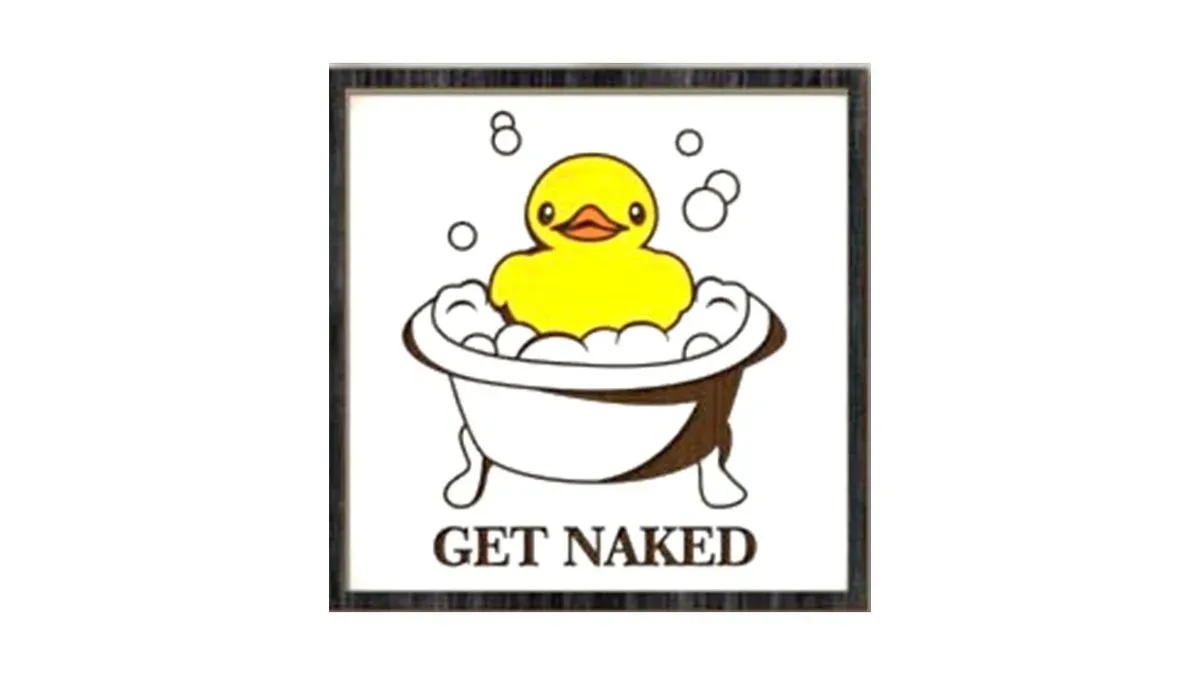 Bathroom sign - duck thumbnail image