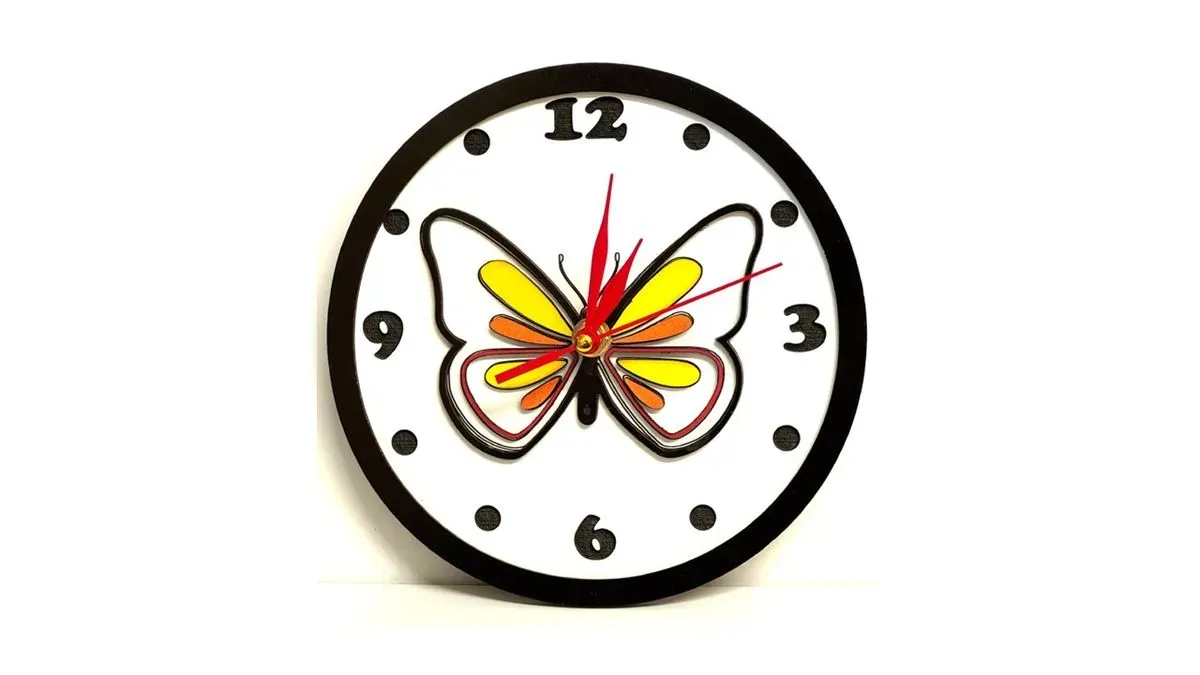 Butterfly clock thumbnail image