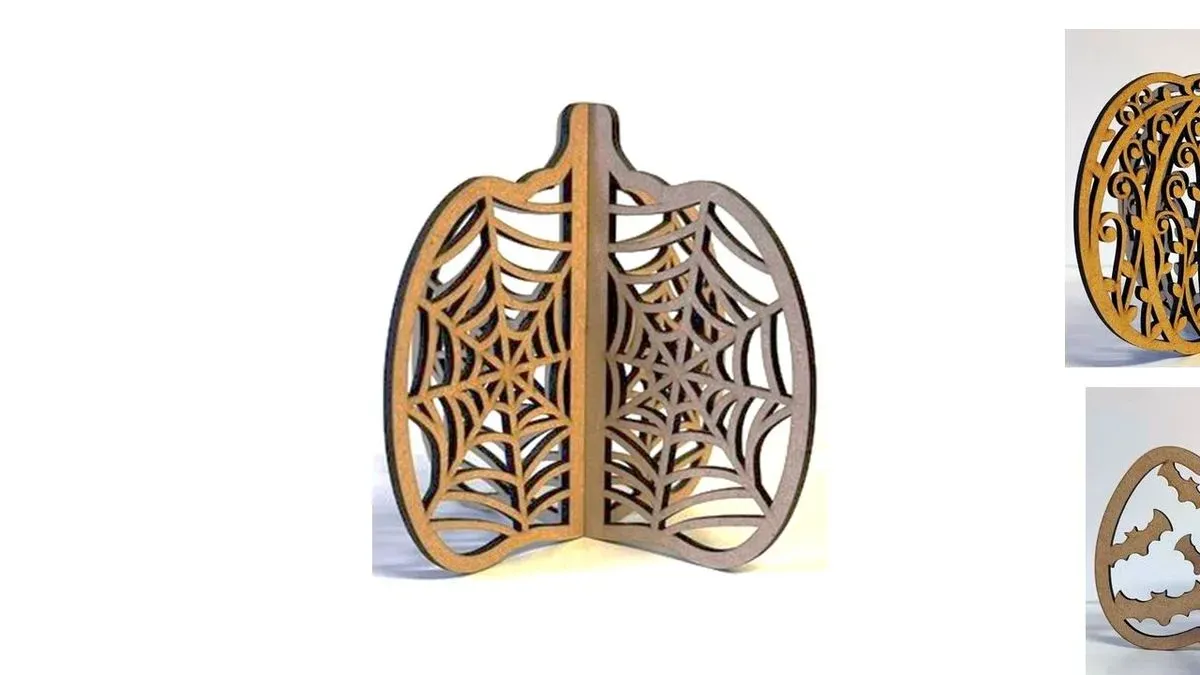 Halloween 3d Spiderweb Pumpkin thumbnail image